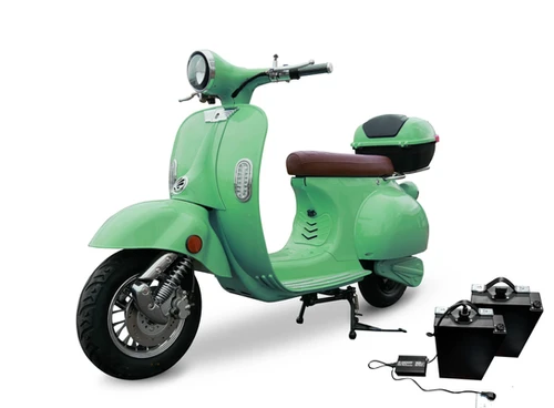 Scooter électrique 50cc vintage vert menthe